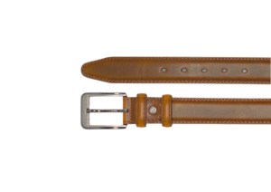 Ceinture homme cognac en véritable cuir de vachette.