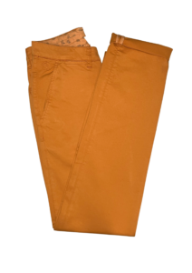 Chino homme gabardine semi ajusté orange