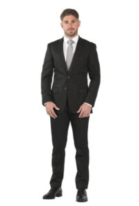 Costume homme noir coup droite