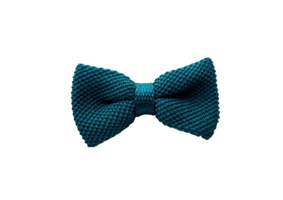 Noeud papillon tricot turquoise