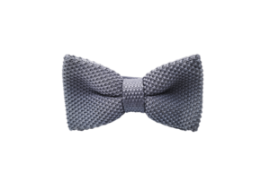 Noeud papillon tricot gris