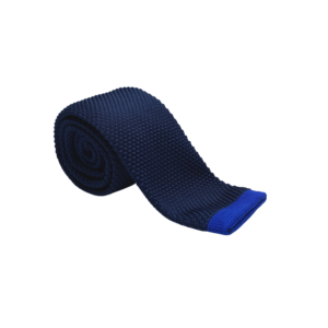 Cravate tricot bleu marine