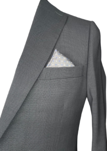 Costume gris fil à fil coupe semi ajustée
