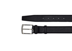 Ceinture homme noire en véritable cuir de vachette