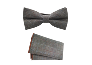 Noeud pochette gris marron