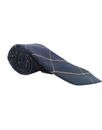 Cravate bleu foncé carreaux