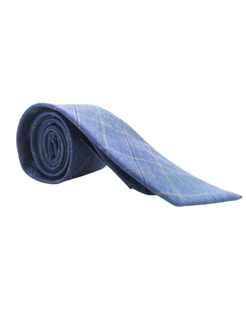 Cravate carreaux bleu beige