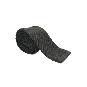 Cravate homme tricot grise anthracite