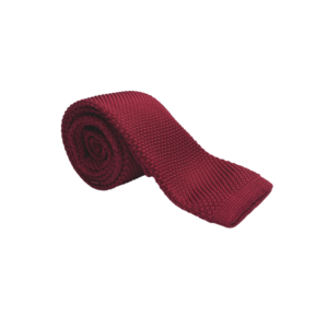 Cravate homme tricot bordeaux