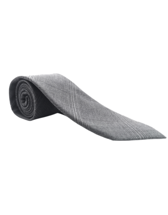 Cravate gris tartan coton