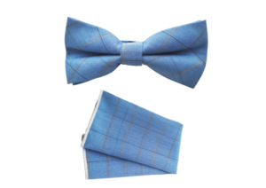 Noeud pochette carreaux ciel