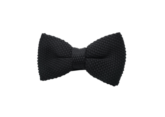 Noeud papillon tricot noir