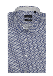 Chemise homme slim fit blanche à fleurs