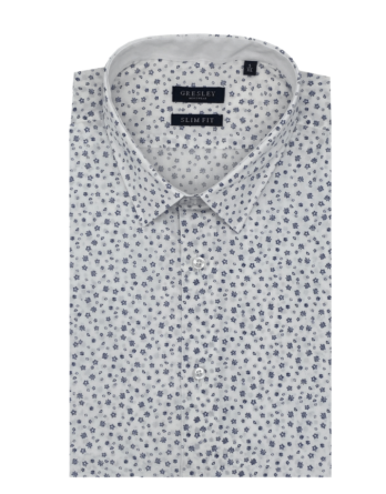 Chemise homme slim fit blanche liberty