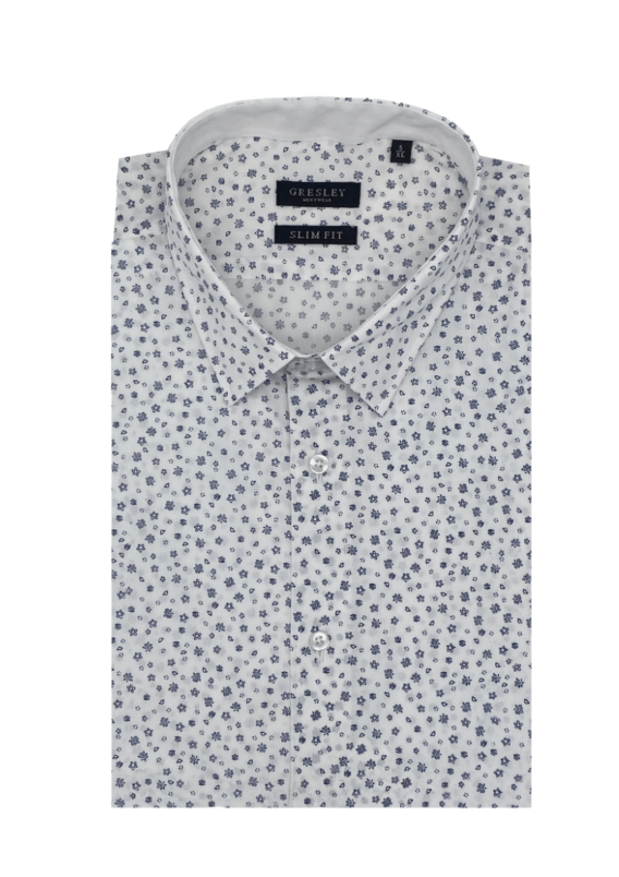 Chemise homme slim fit blanche liberty