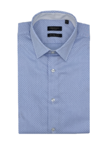 Chemise homme slim fit bleu à losange