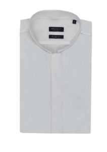 Chemise homme slim fit blanche col inversé