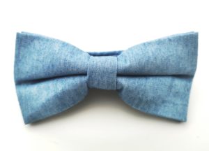Noeud papillon bleu ciel jean