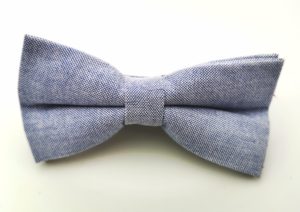 Noeud papillon coton bleu piqué oxford