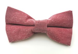 Noeud papillon coton bordeau clair