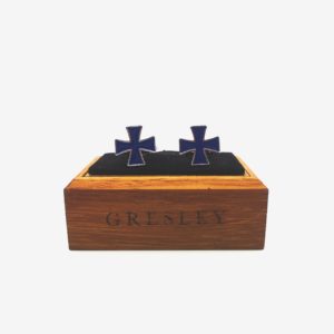 Boutons de manchettes croix bleues