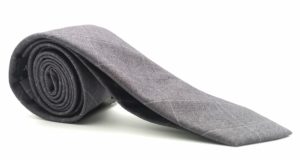 Cravate homme grise à gros carreaux