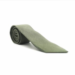 Cravate homme sauge en coton