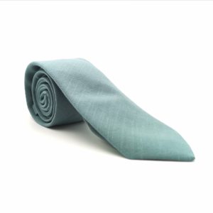 Cravate homme vert d'eau en coton