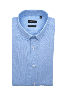 Chemise slim fit homme bleu ciel à motif ton sur ton