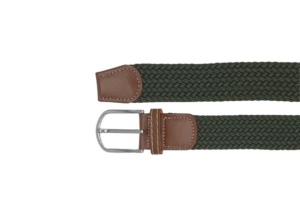 Ceinture homme tressée vert kaki