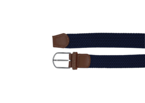 Ceinture homme tressée bleu marine