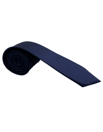 Cravate homme en soie bleu marine à carreaux