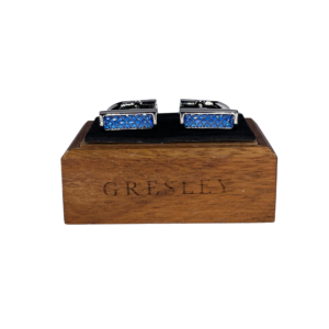 boutons manchette bleu