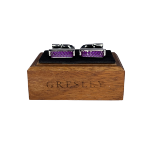 Boutons manchettes rectangulaire violet