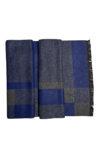 echarpe bleu marine gris