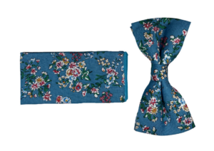 noeud papillon pochette costume bleu ciel liberty