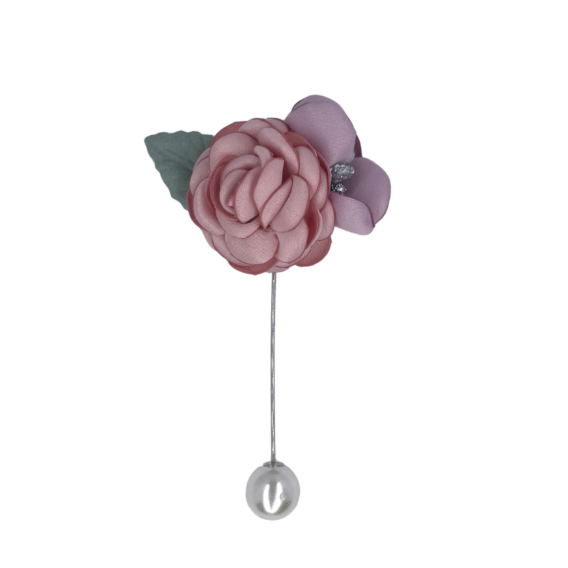 Boutonnière fleur rose