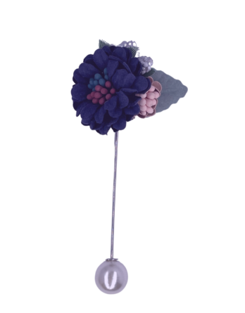 Boutonnière fleur violet