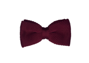 Noeud papillon tricot bordeaux