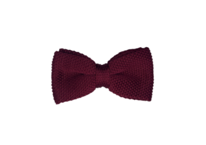 Noeud papillon tricot bordeaux