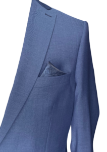 costume bleu gris