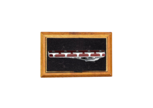 Pince à cravate argent et marron