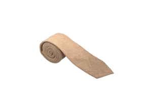 Cravate homme beige en coton