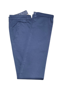 Chino homme gabardine bleu guède