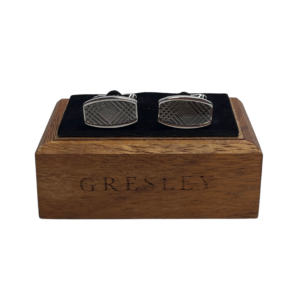 Boutons de manchettes ovale noire