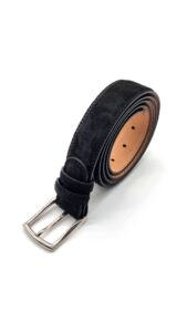 Ceinture en daim noir
