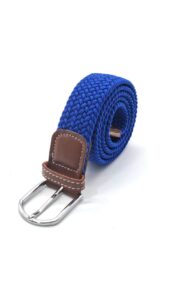 Ceinture tressée bleu roi