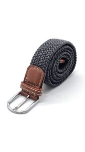 Ceinture tressée gris