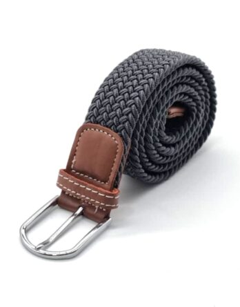 Ceinture tressée gris